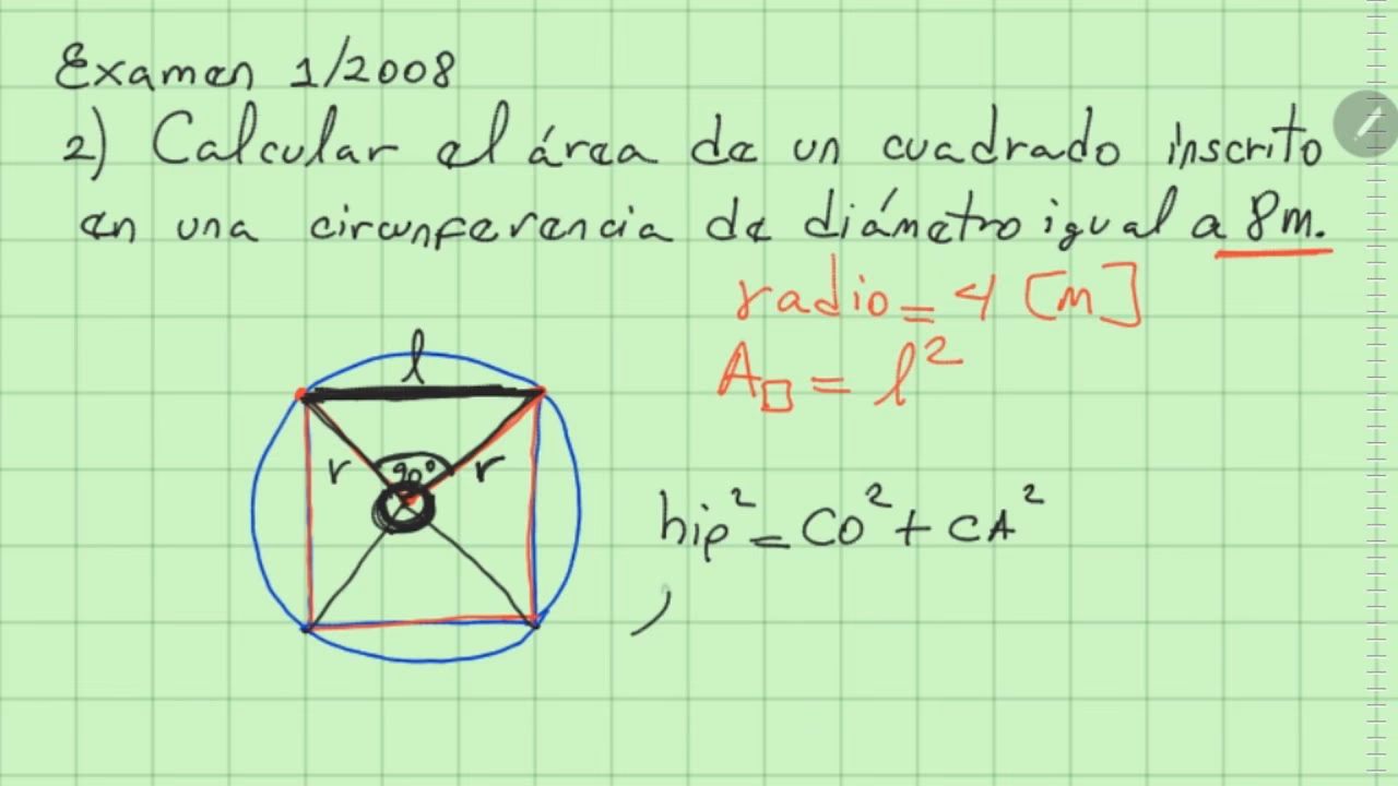 ¿Cómo calcular el área de un polígono inscrito en una circunferencia?