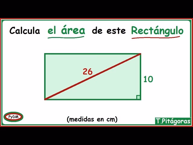 ¿Cuál es la fórmula para el área cuando se da la diagonal?