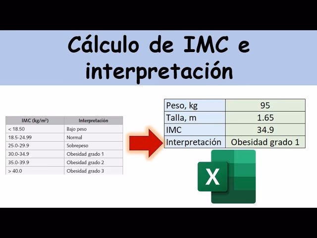 ¿Cuál es la fórmula para calcular el peso en Excel?