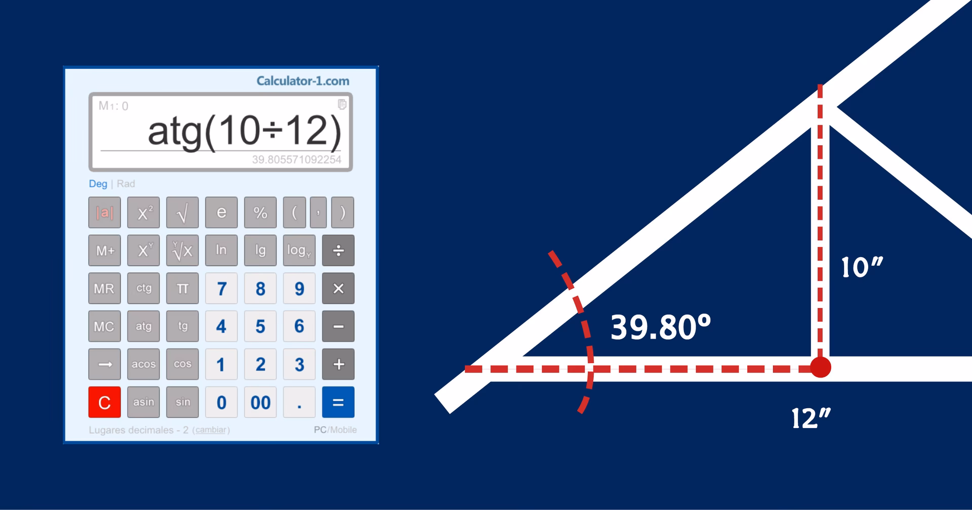 ¿Cómo calcular el largo de un techo inclinado?