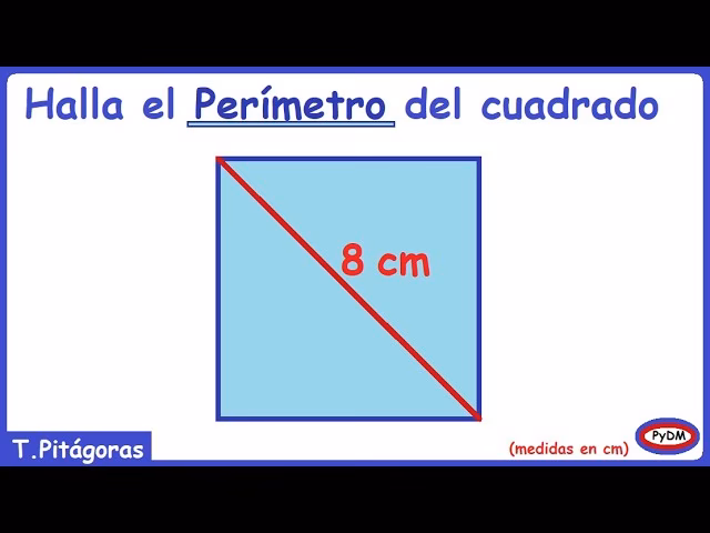 ¿Cómo calcular los lados de un cuadrado teniendo la diagonal?