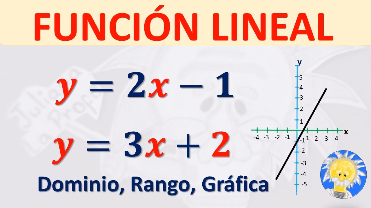 ¿Cómo se halla el rango en una función lineal?