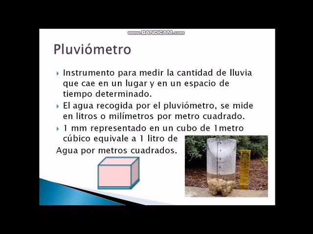 ¿Cómo se calcula el pluviómetro?