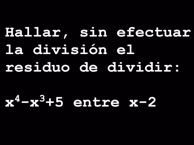 ¿Cómo sacar el resto?