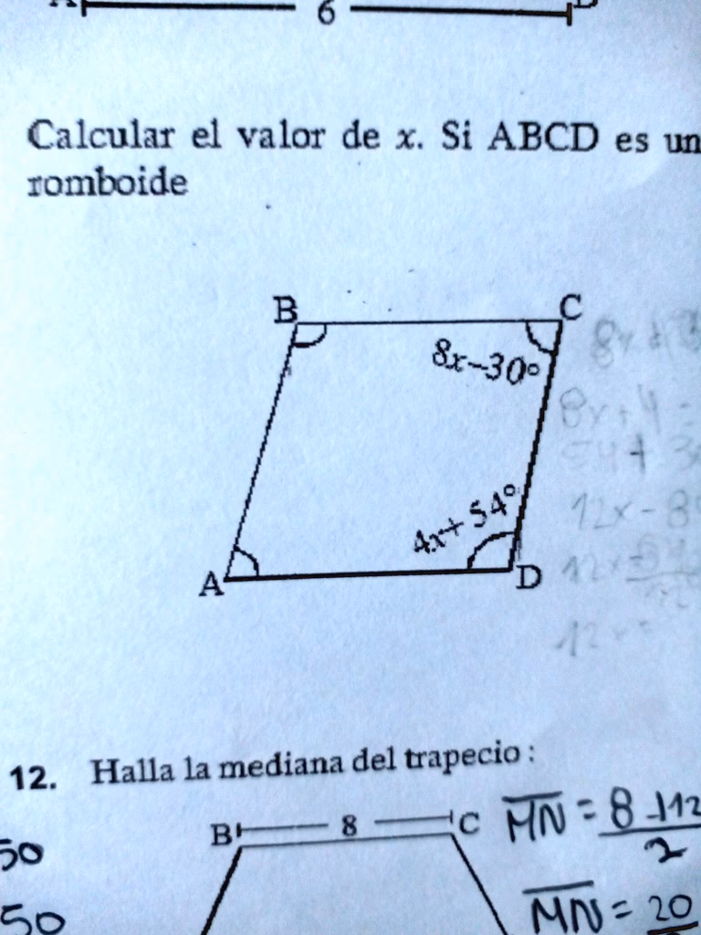 ¿Cómo se encuentra el área de un trapezoide ABCD?