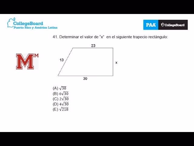 ¿Cómo encontrar el valor de x en un trapecio isósceles?