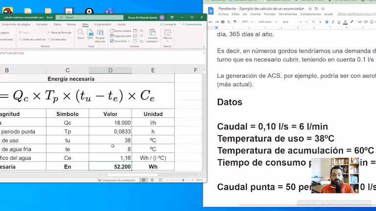 ¿Cómo se calcula el tamaño de un acumulador?