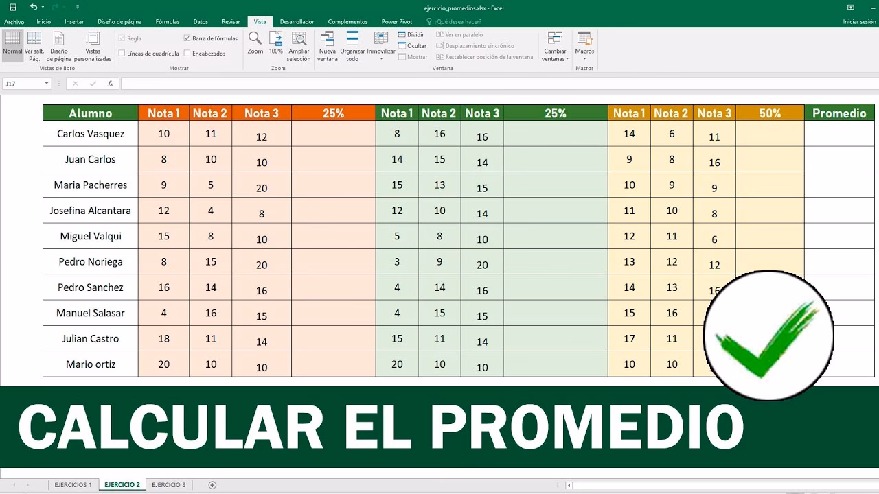 ¿Cómo hacer la fórmula de promedio en Excel?