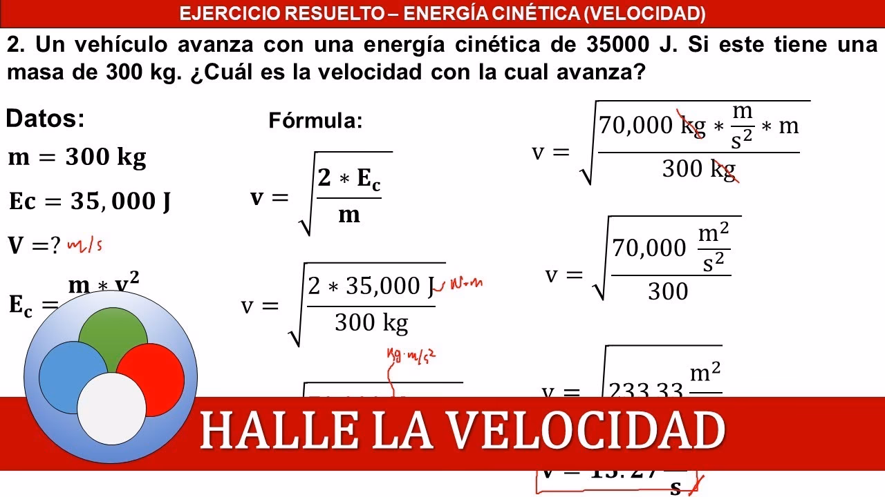 ¿Cuál es la energía cinética de una pelota de 2kg que rueda a una velocidad de 3 m/s en línea recta?