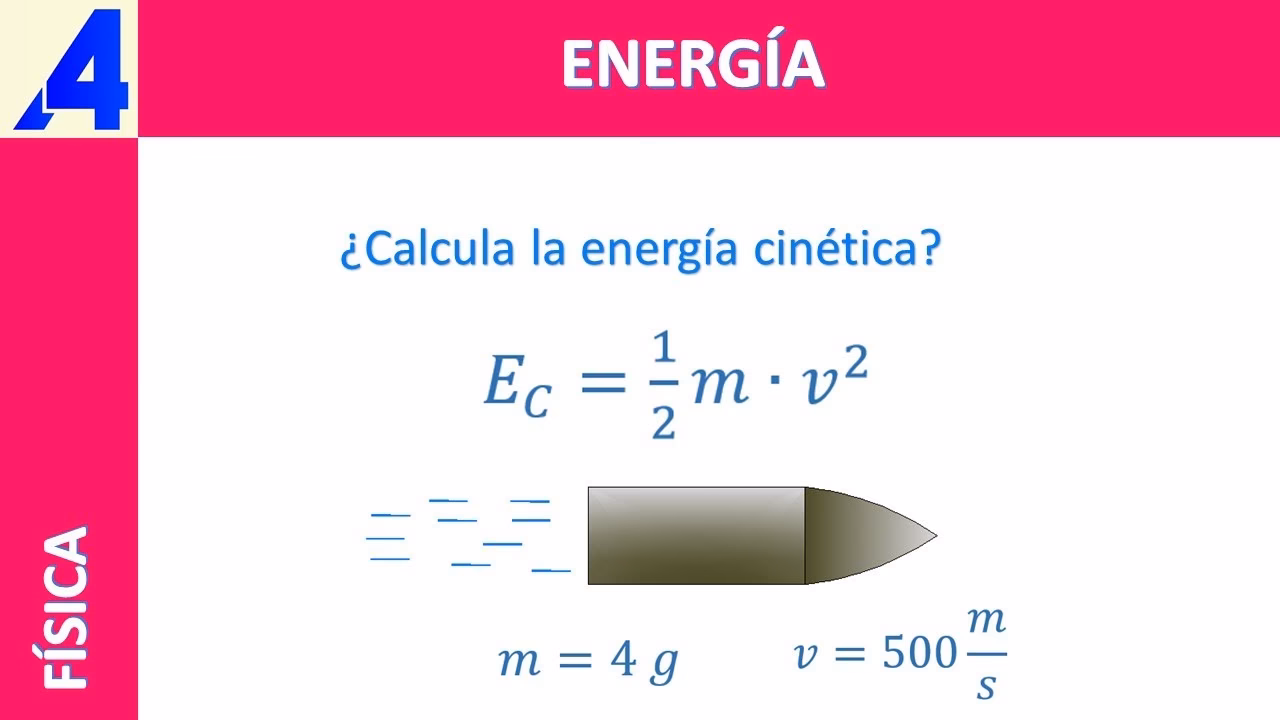 ¿Cuál es la fórmula para calcular la energía cinética?