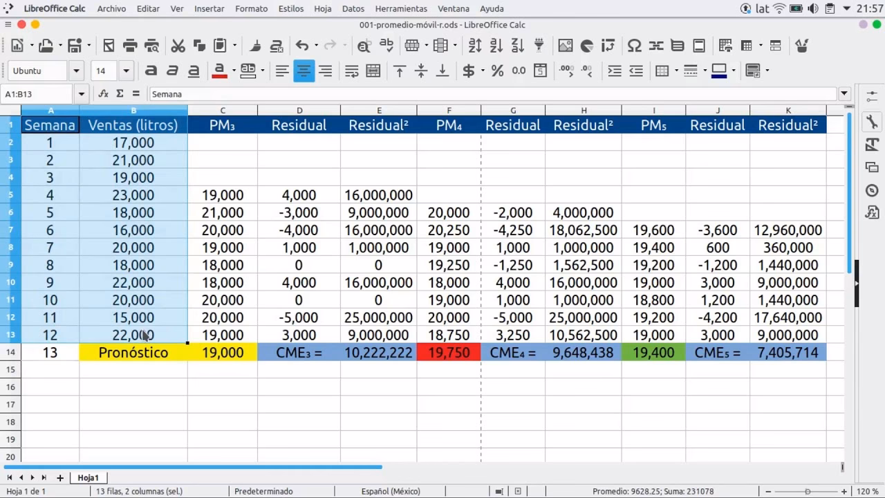 ¿Cómo calcular de error en Excel?