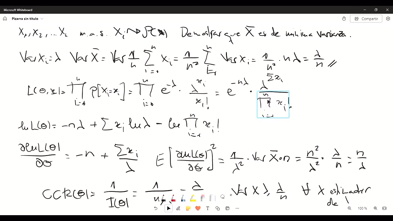 ¿Cuál es la fórmula para calcular la varianza mínima?
