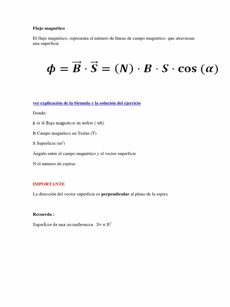 ¿Cómo se calcula el flujo magnético?