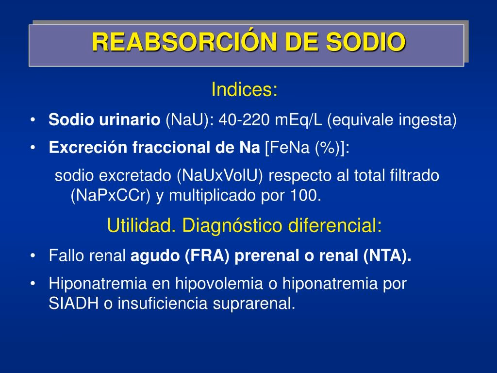 ¿Cómo calcular el sodio en orina?