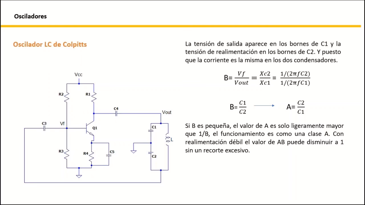 ¿Cómo se calcula la frecuencia de un oscilador?