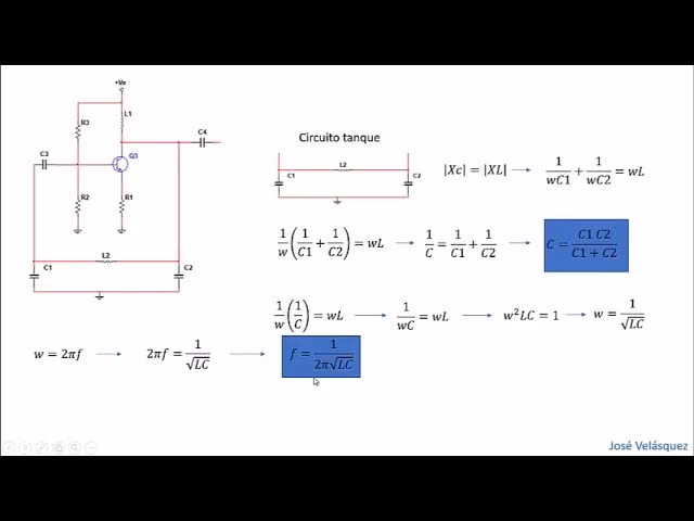 ¿Cómo se calcula la frecuencia de un circuito oscilador?