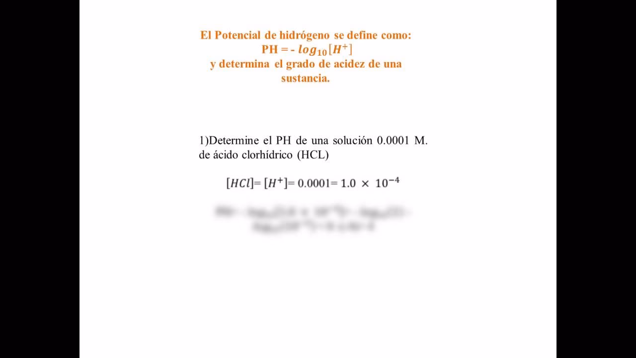 ¿Cómo calcular el pH de una solución de HCl?