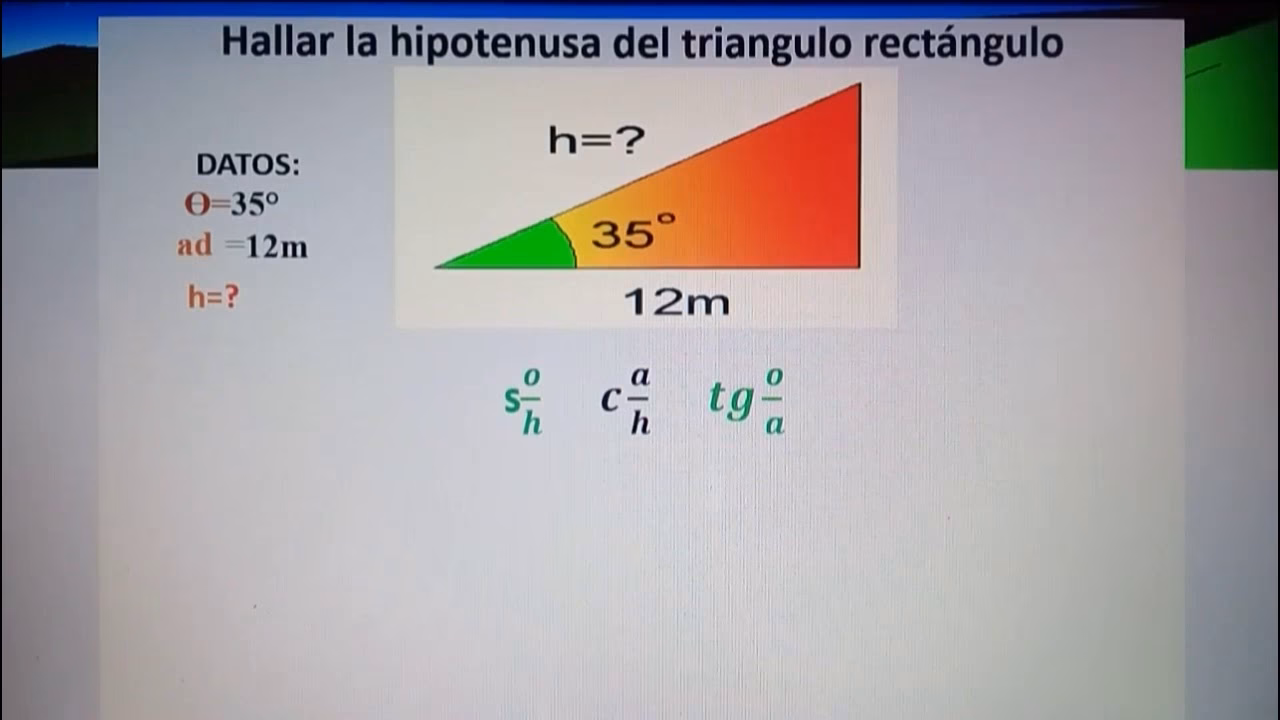 ¿Qué fórmula usar para sacar la hipotenusa?