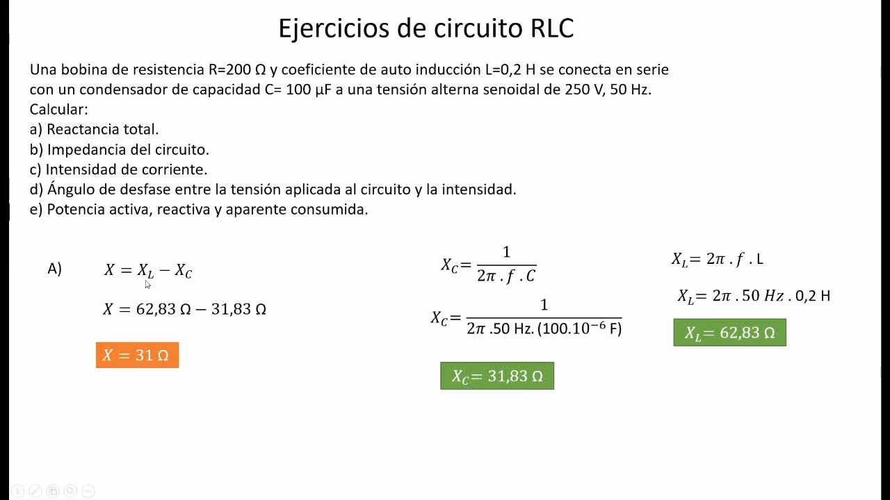 ¿Cuál es la relación entre la resistencia, la inductancia y la capacitancia?