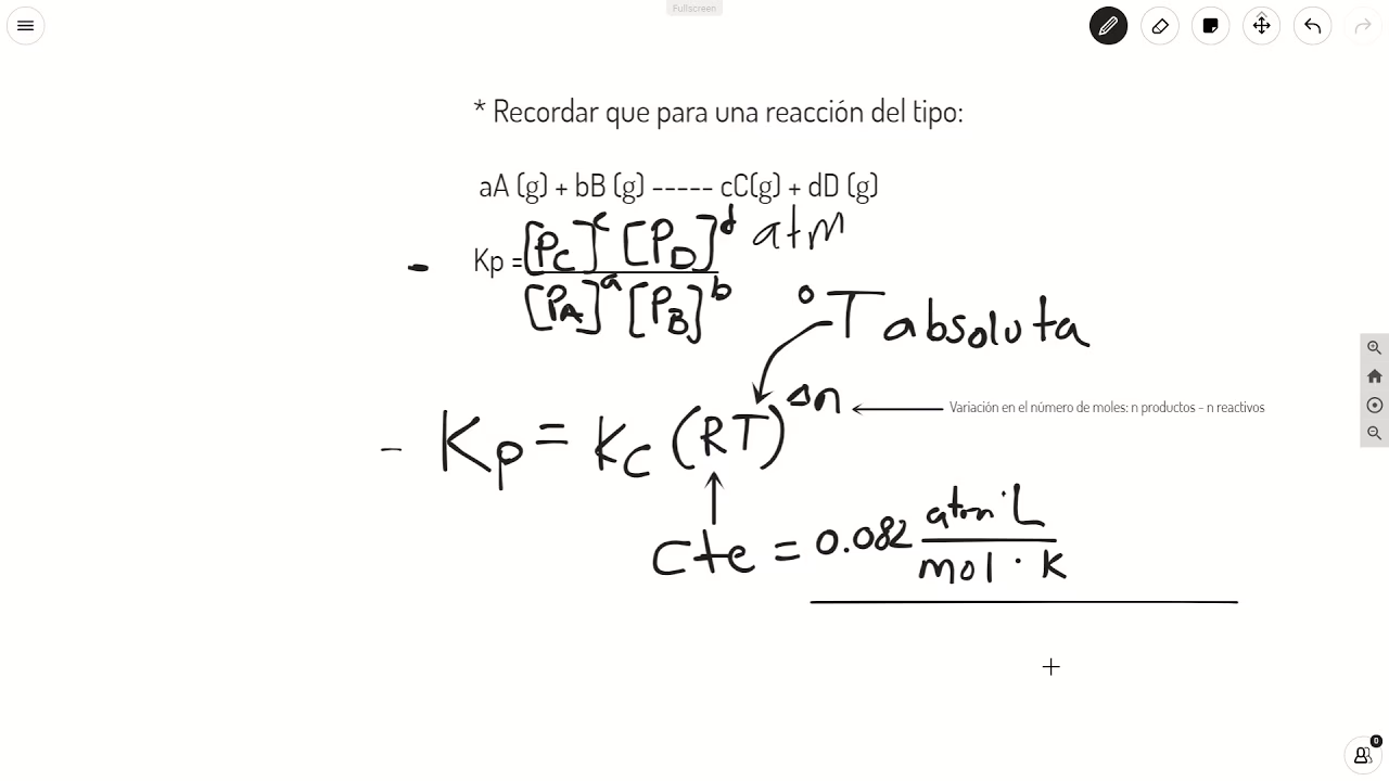 ¿Cómo calcular el kc de equilibrio?