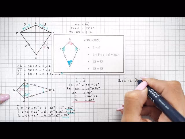 ¿Cuánto miden los ángulos interiores de un romboide?