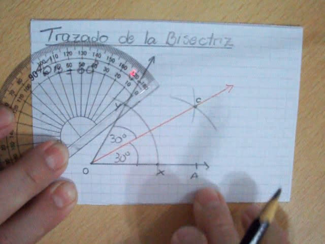 ¿Cómo encontrar el ángulo de la bisectriz?