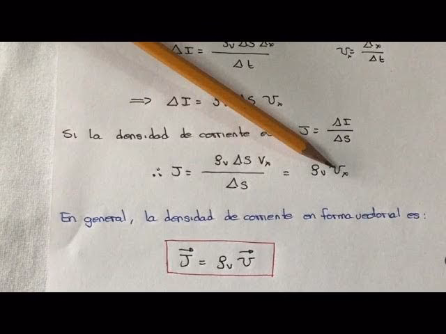 ¿Cuál es la fórmula para la densidad de corriente de un cable?