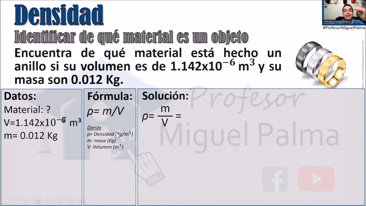 ¿Cómo calcular la densidad si solo tengo la masa?