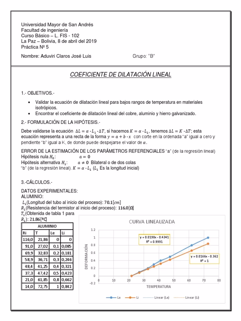 ¿Cómo calcular la dilatación lineal?