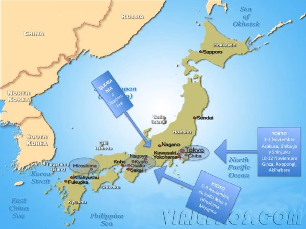 ¿Qué distancia hay de España a Japón?