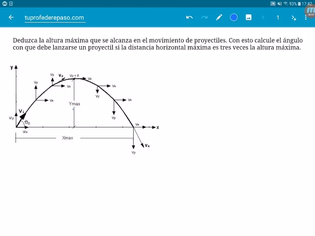¿Cómo se calcula la distancia de un proyectil?
