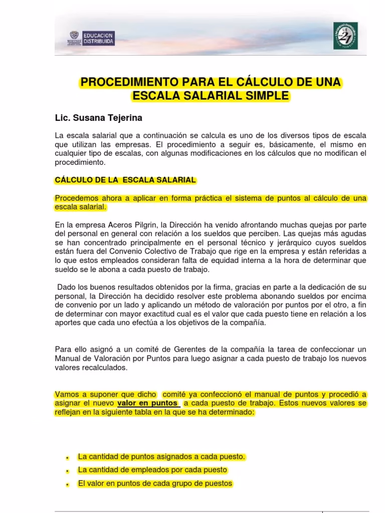 ¿Cómo sacar una escala salarial?