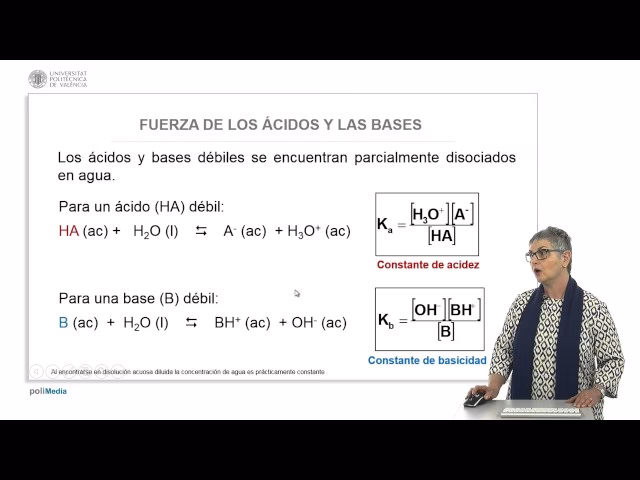 ¿Cómo determinar la fuerza del ácido y la base?