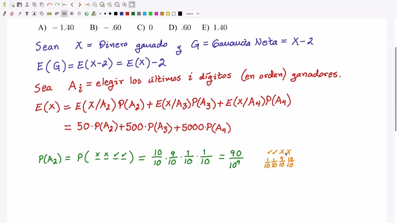 ¿Cuál es la ganancia esperada?