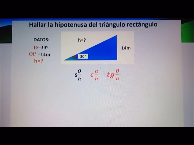 ¿Cómo hallar la hipotenusa con un solo cateto?