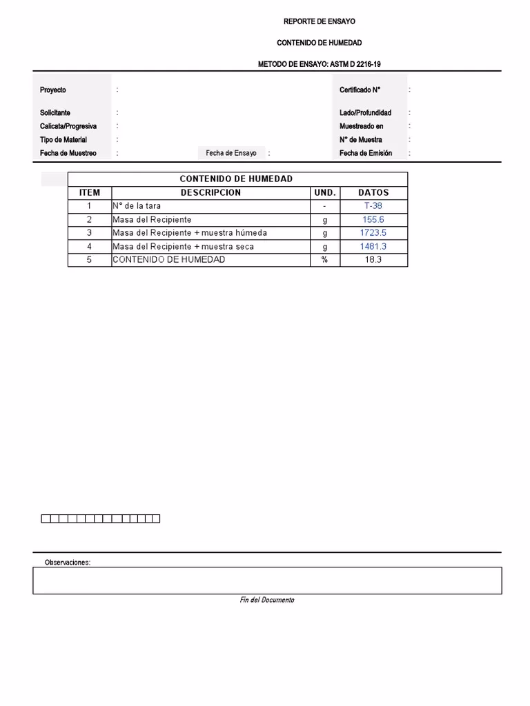 ¿Cómo se calcula el contenido de humedad del suelo?