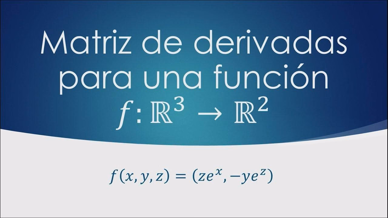 ¿Cómo encontrar la derivada de una matriz?