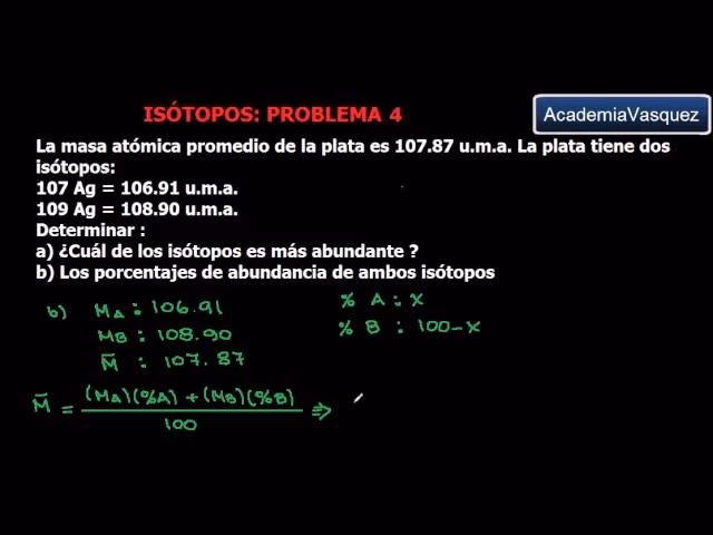 ¿Cómo se calcula la masa atómica promedio?