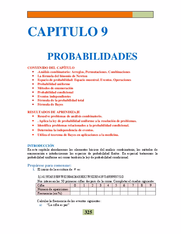 ¿Cuál es la fórmula para la probabilidad de?