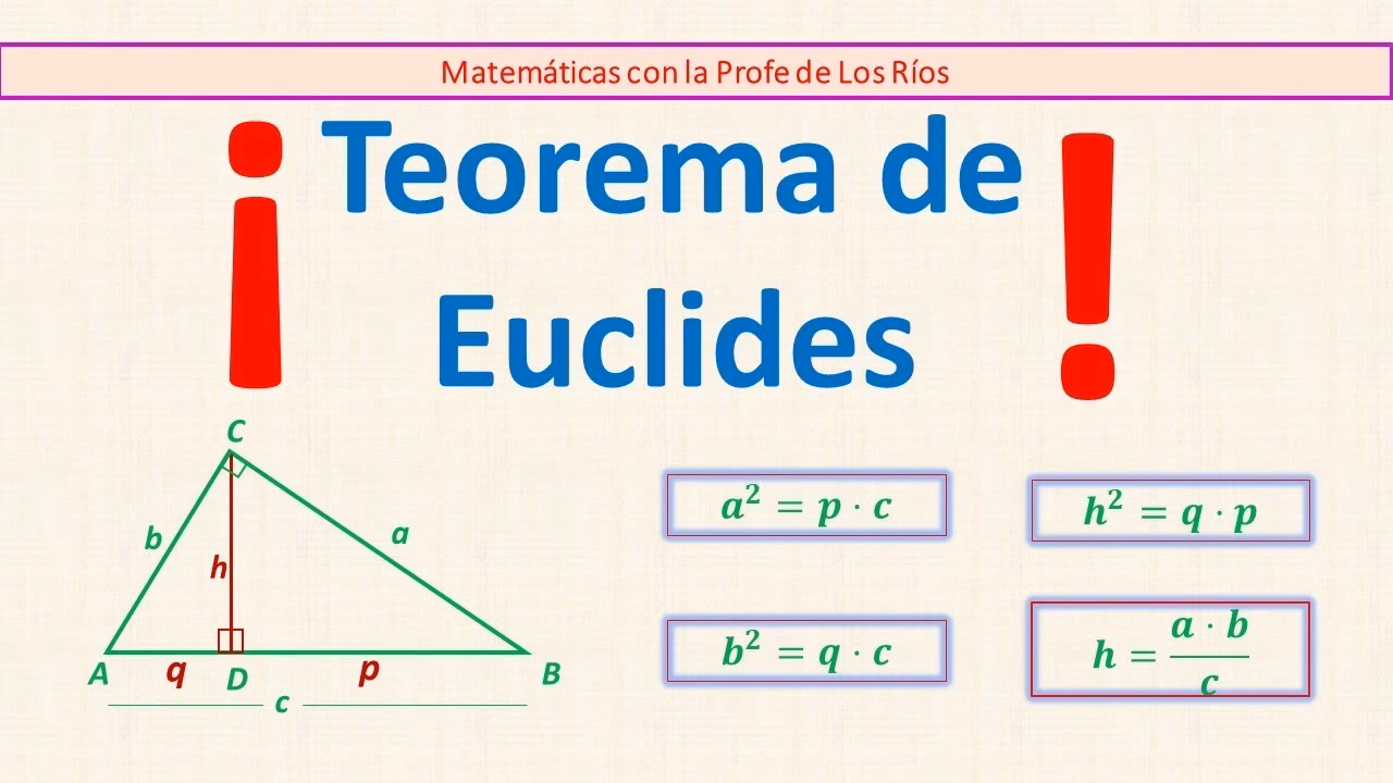 ¿Cómo se calcula el teorema de Euclides?