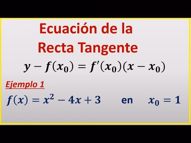 ¿Cómo encuentras la ecuación de la recta tangente en el punto?