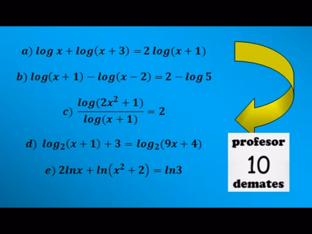 ¿Cuáles son los pasos para resolver una ecuación logarítmica?