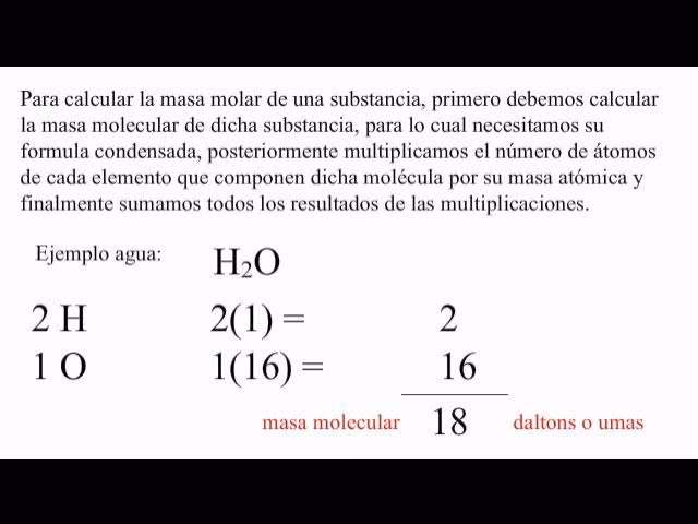 ¿Cómo calcular la concentración molar del agua?