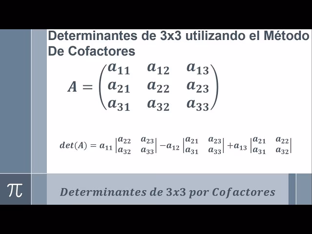 ¿Cómo sacar el cofactor de una matriz 2x2?