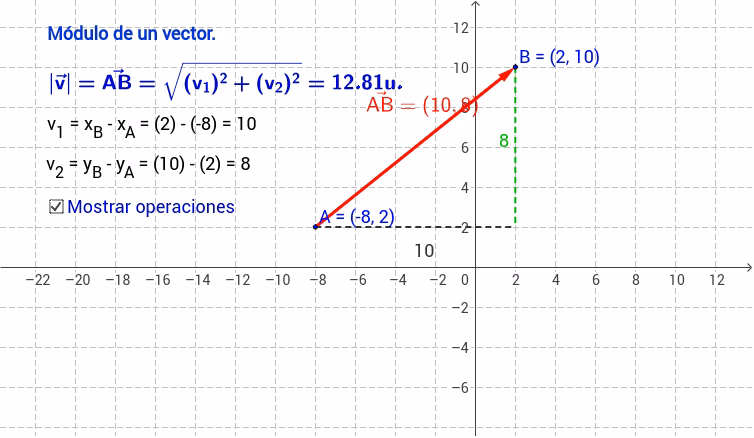 ¿Cómo se calcula el módulo de un vector?