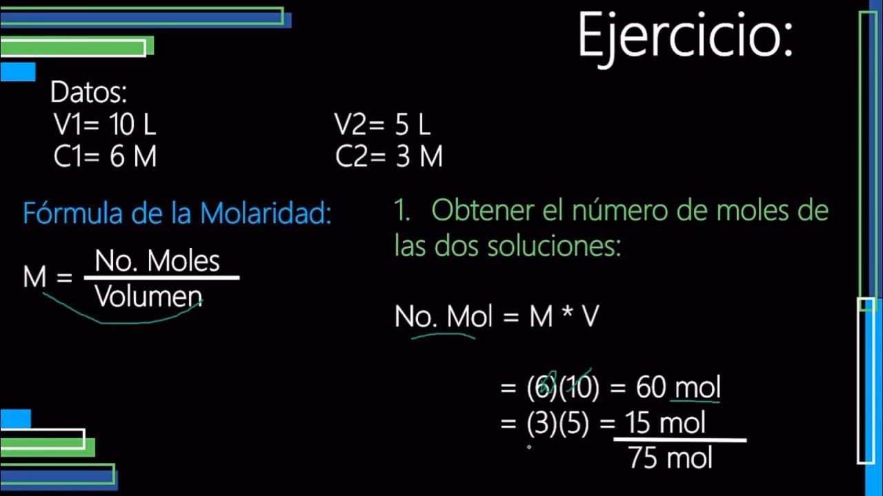 ¿Cómo puedo convertir una solución de v/v a molaridad?