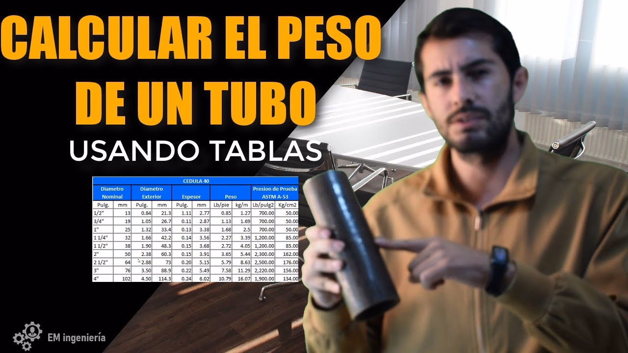 ¿Cuánto pesan los tubos de acero?