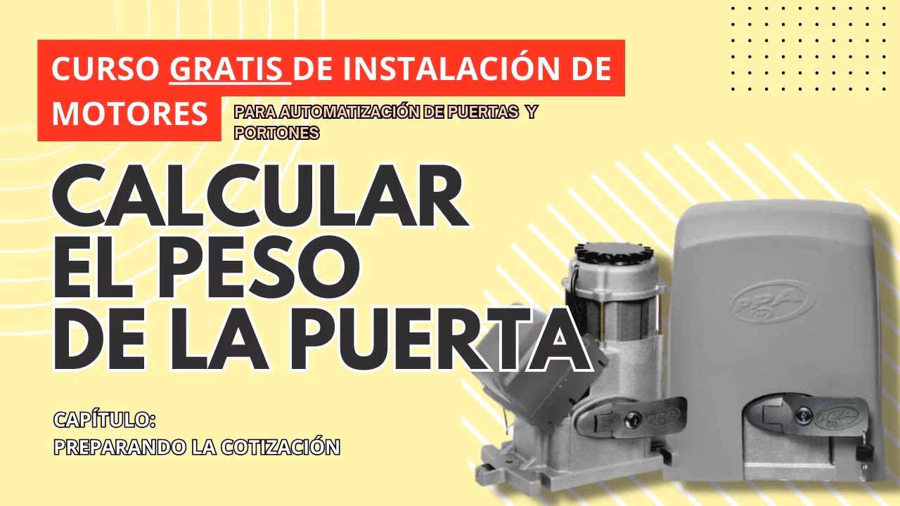 ¿Cómo calcular el peso de una puerta corredera?