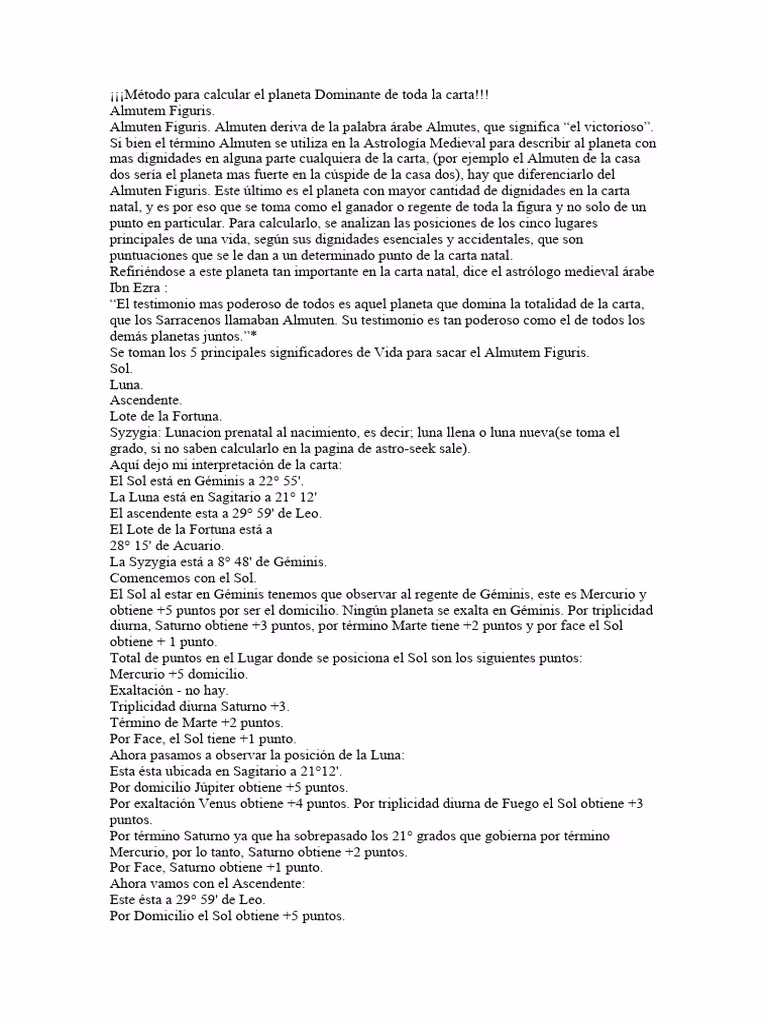 ¿Cómo sabes qué planeta es dominante en tu carta astral?