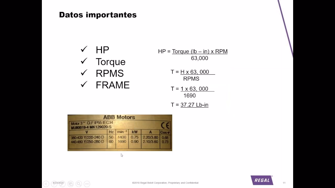 ¿Cómo se calcula la potencia de un motor DC?